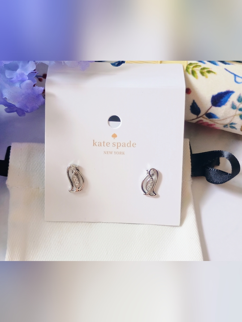 Kate Spade New York Penguin Silver Stud